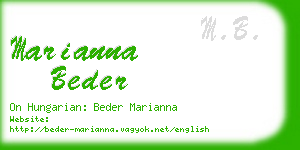 marianna beder business card